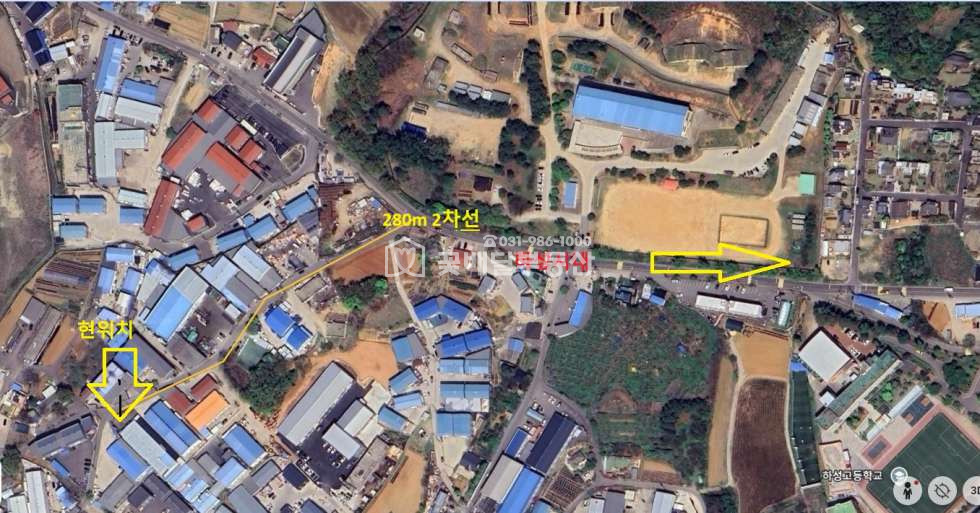 경기 김포시 하성면 원산리 전기20kw 호이스트1톤.2톤 가설50평방미터 방4개 기숙사 월세 매물번호 10347 사진 1