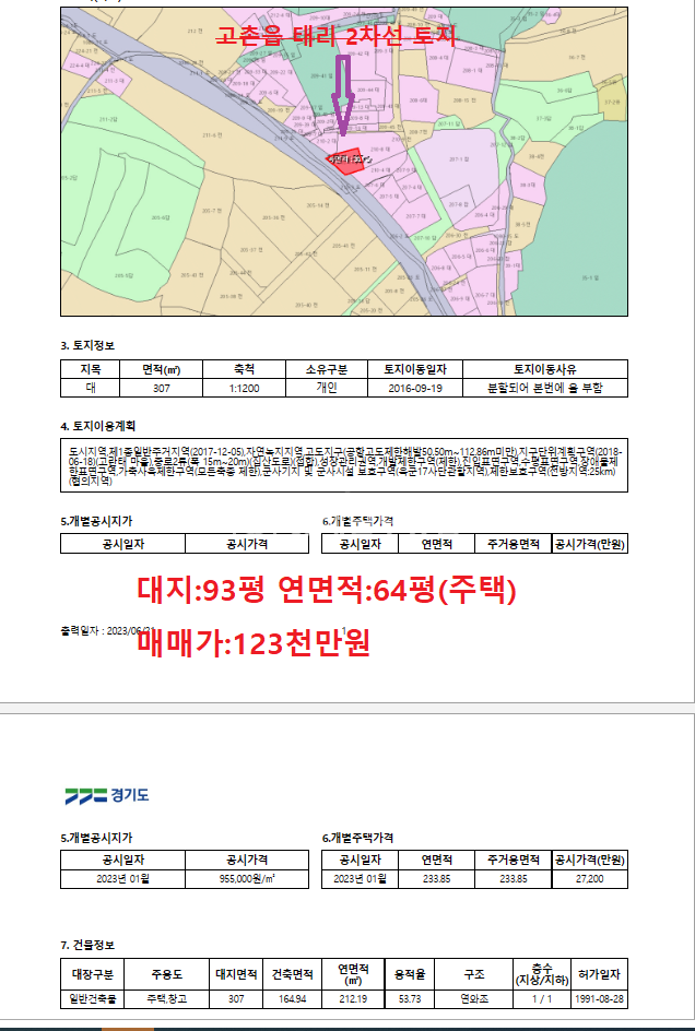 경기 김포시 고촌읍 태리 전원단독주택 전세 및 반월세가능 주차장 월세 매물번호 10435 사진 4