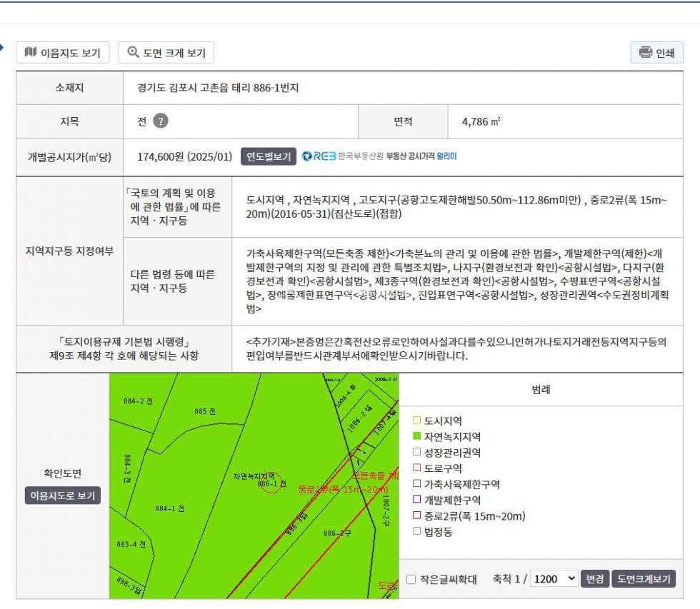 경기 김포시 고촌읍 태리 [김포꽃배달부동산] 개발제한구역, 전기차충전소후보지 추천 사두실분 매매 매물번호 10249 사진 5